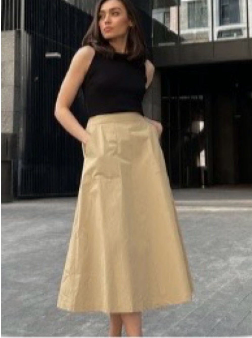 Women’s A-Line Maxi Skirt in Camel